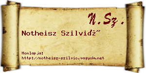 Notheisz Szilvió névjegykártya